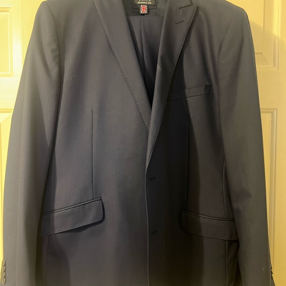 Men's Navy Saville Row 2 button suit.